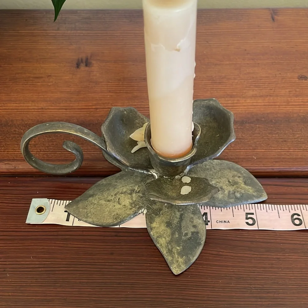Vintage silver taper candle holder - Picture 6 of 7